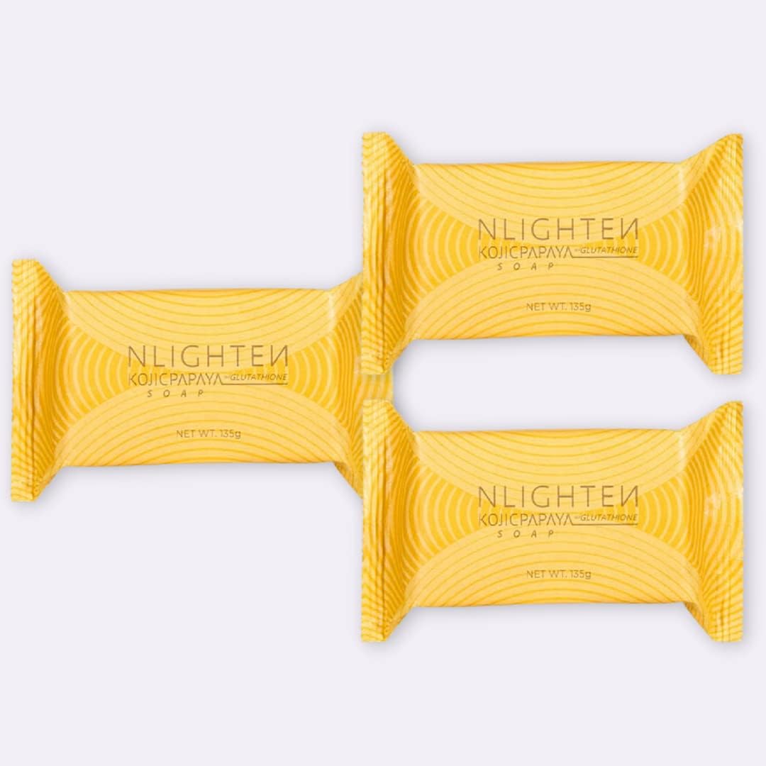NLIGHTEN Kojic Papaya Soap w Glutathione - Pack of 3