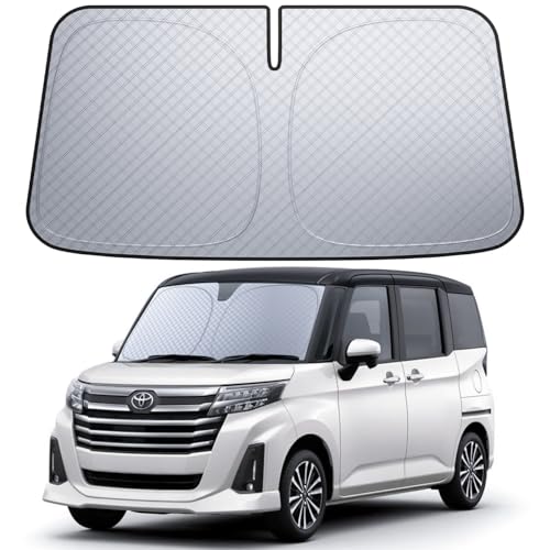【6層断熱素材】 Lamicall トヨタ ルーミー タンク フロントガラス サンシェード : 車サンシェード 日除け 車 クルマ フロントサンシェード, 車用 フロント ガラス サンシェード 折り畳み式 カーシェード カー用品 遮光 遮熱 uvカット 紫