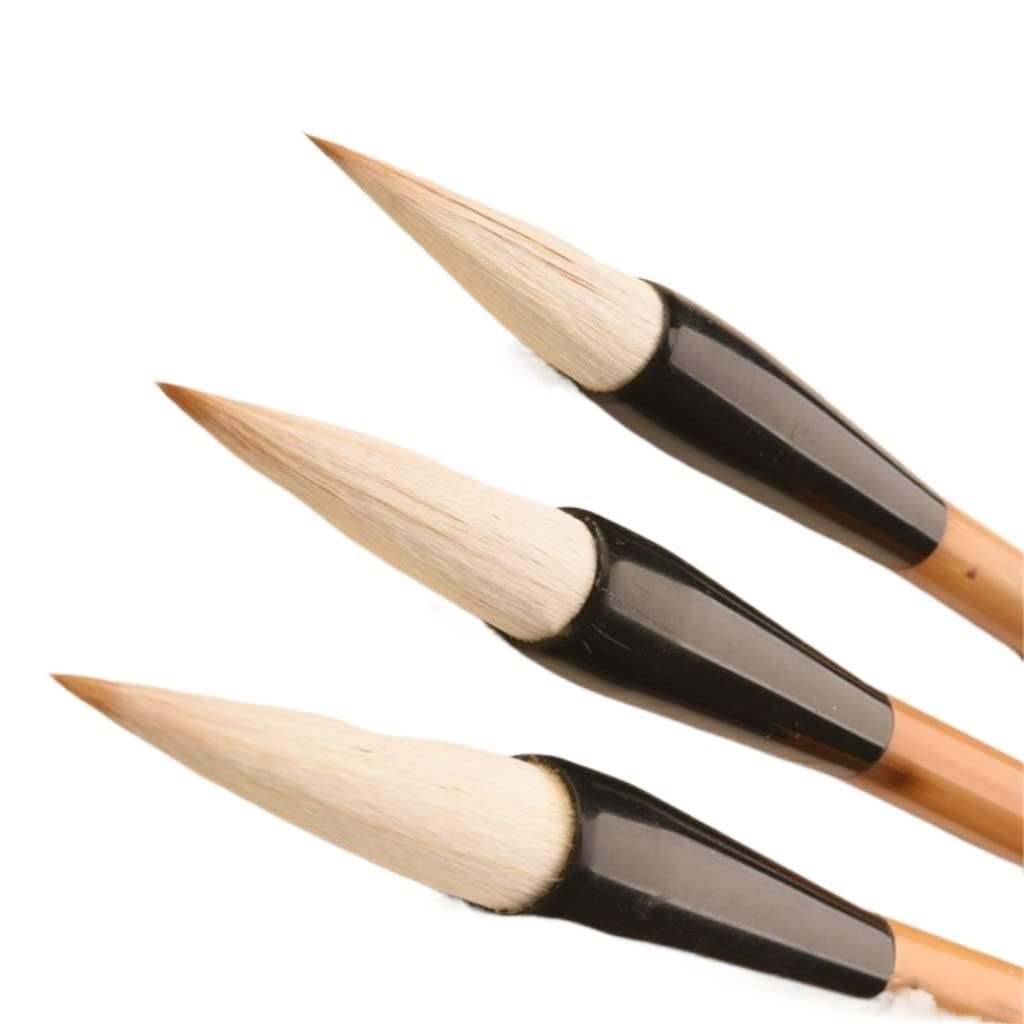 Chinese Calligraphy Drawing Brush, Chinese Calligraphy Brush Set 3pcs Traditional Chinese Painting Regular Script