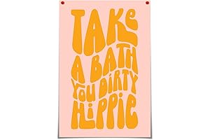 KUONMEI 70's Psychedelic Bathroom Decor