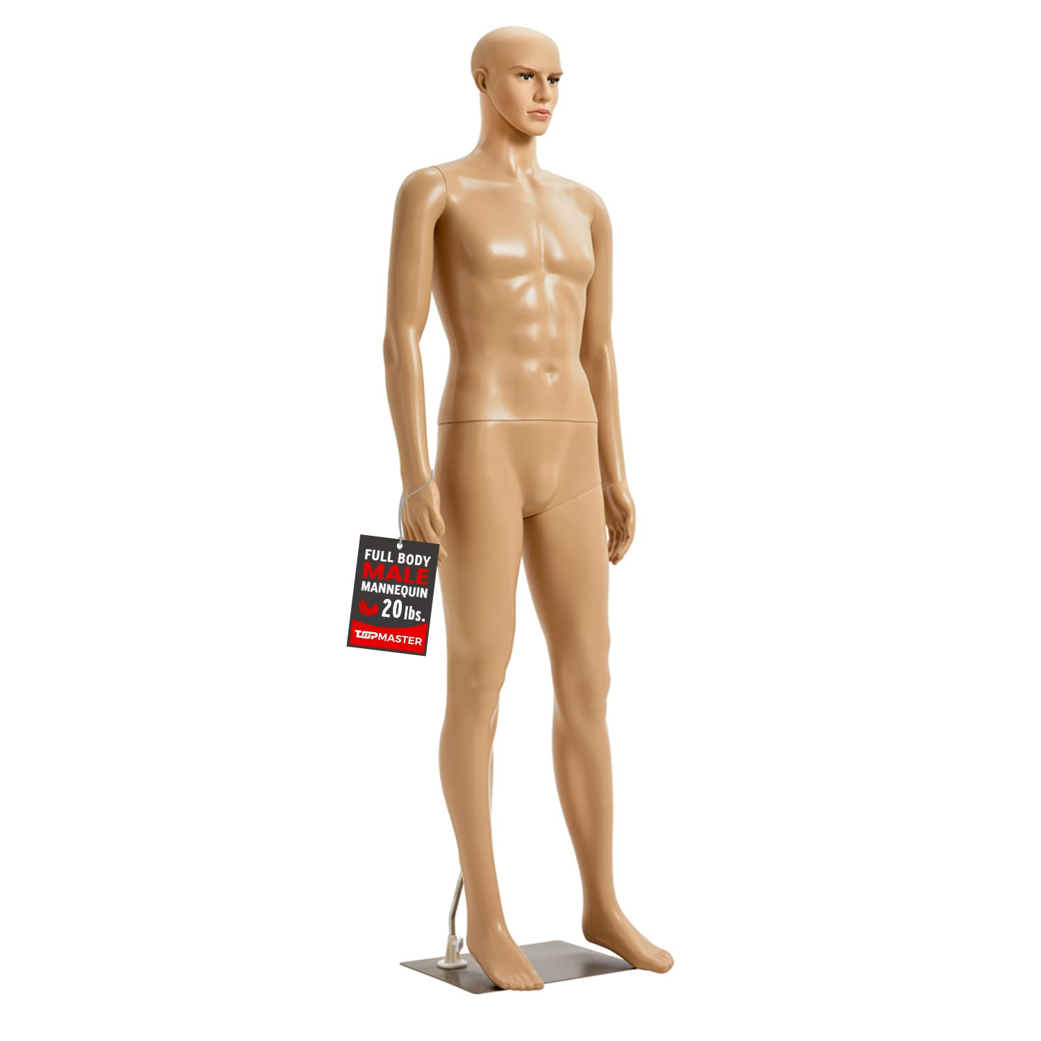Skin Male Mannequin - Premium Quality Construction, Detailed Dimensions for Realistic Proportions, Durable and Stable Design, Versatile Clothing Display, Sleek and Sophisticated Appearance