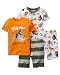 Carter's Toddler Boys-4-Piece Snug Fit Cotton PJs, Orange, 3T