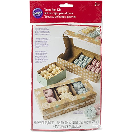 Wilton Kraft Paper Snowflake Treat Boxes, 3-Pack