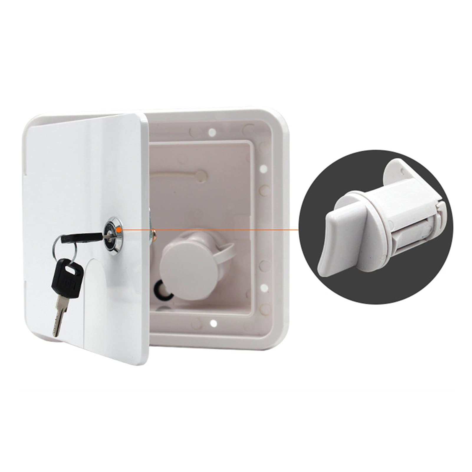 Ajuste compatible with la caravana de relleno integrado Compatible With de gravedad de la gravedad de la ciudad de la ciudad de la escotilla de los accesorios de reembolso RV Remolque profesional de e