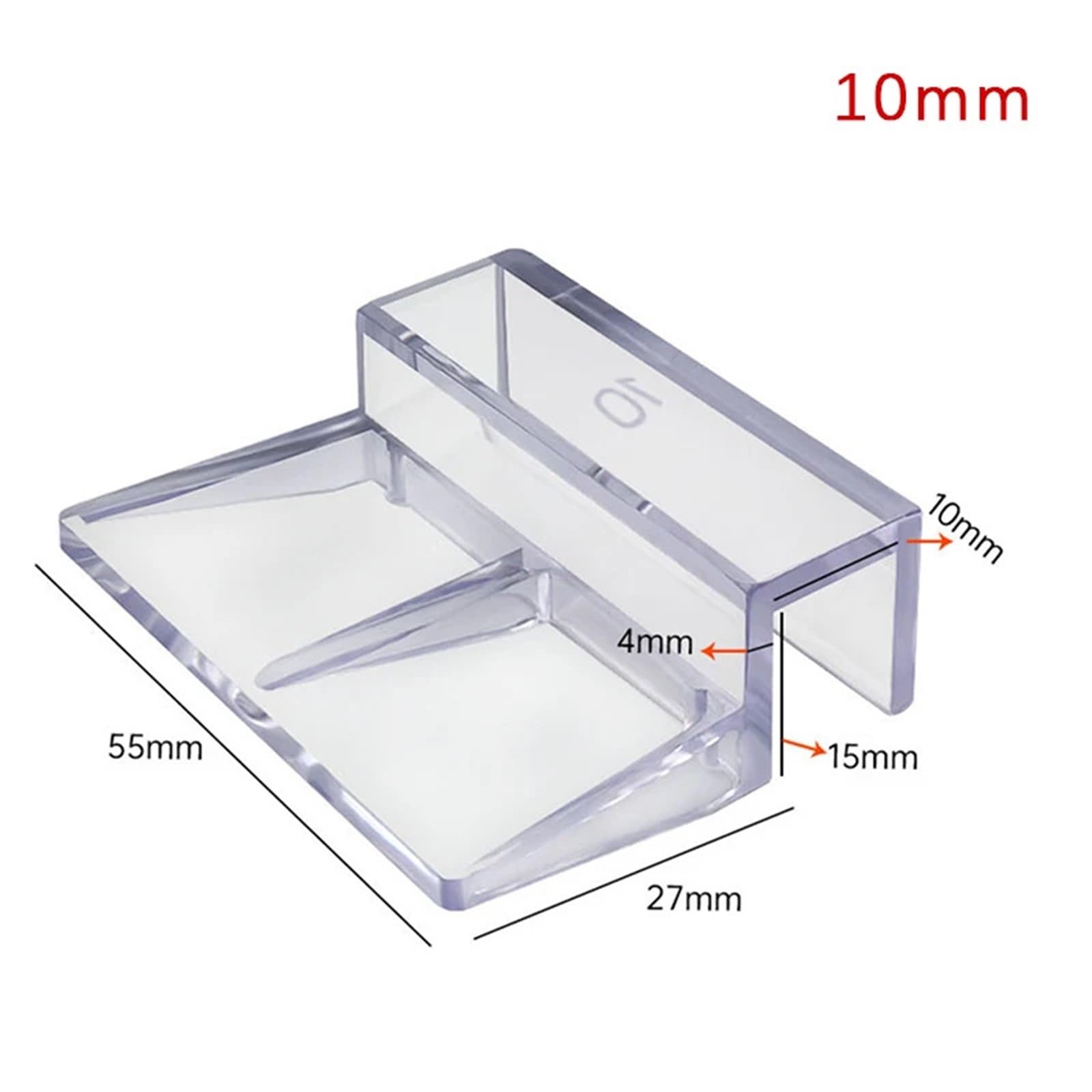 50 Stück randlose Aquarium-Glasabdeckungsstützen – Acryl-Halterungsclips für Aquariumdeckel (A3)