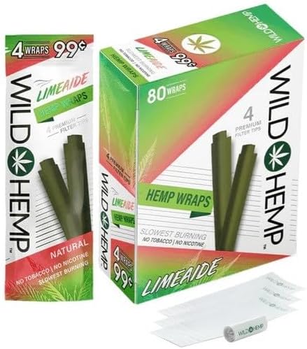 WILD HEMP WRAP LIMEAIDE 4-0.99 20CT