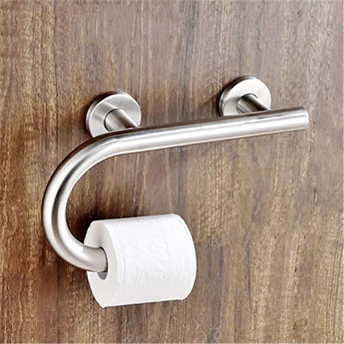 Bathroom Grab Bar with Toilet Roll Holder - Elderly Mobility Aid, Shower Safety Handle, Bathroom Accessory for Enhanced Support and Stability