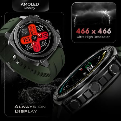 inear INWATCH Pro Smartwatch 1.43" AMOLED, Green Military Green - Image 6