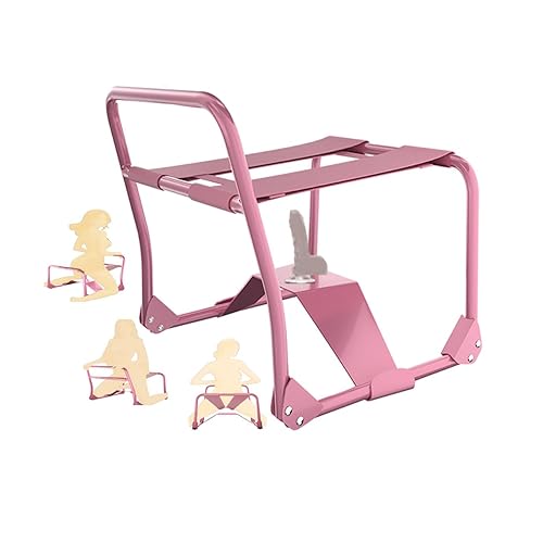OnundOn Sexmöbel Stuhl Erotik Bondage Fesseln Position Master Sexspielzeug Für Paare Belastung des elastischen Riemens ca. 60 kg (Faltbar Mit Bogenplatte-Rose) - Faltbar mit Bogenplatte-rose