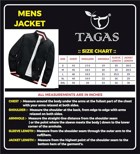 Image of TAGAS Men's Regular Fit Zip-Up Casual Jacket for MENS || Bomber Jacket for Men || Stylish Jacket For Men ||Men's Regular Fit Zip-Up Casual jacket|| bomber jacket for men (MJ-9090)