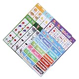 LOLIPPYY 12 Stück Lernposter Alphabet Früchte Tiere Bunte Vorschulposter für Kindergarten und Klassenzimmer Stabile Bildungswanddekoration