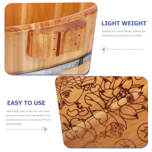 Balde de Madera para Baño de Pies Spa y Pedicura miniatura 3