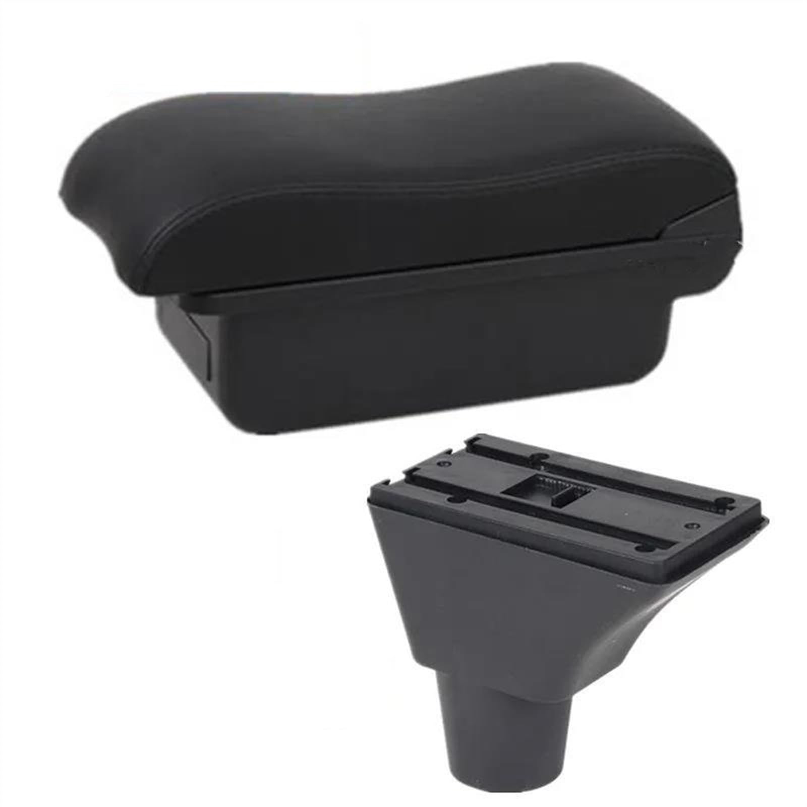 NOHEEU Car Interior Accessories Center Console Storage Box Multi-function Armrest For Ibiza 6j 6L(A black line No USB)