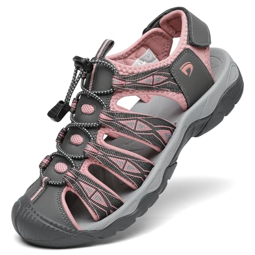 Image of Dannto Women's Sport Hiking Sandals Closed Toe Outdoor Athletic Walking Sandal Lightweight Summer Water Shoes