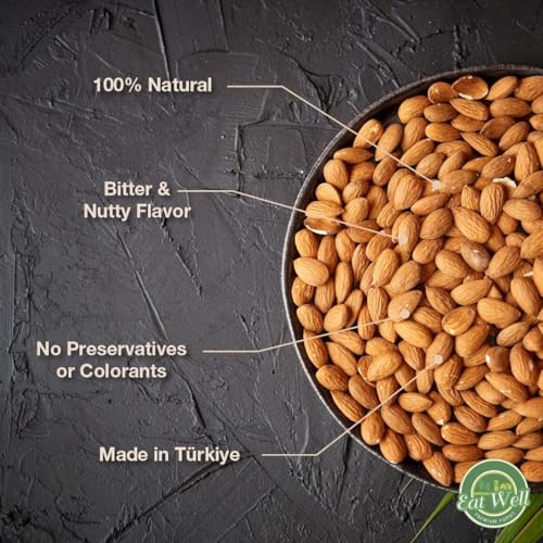 Eat Well Bitter Apricot Kernels 16 oz (1 lb), 100% Natural Whole Raw Apricot Seeds, Sun Dried, Gourmet Ingredients, Spices and Seasonings for Cooking, Large Size Bulk in Resealable & Recyclable Pack - Thumbnail 3