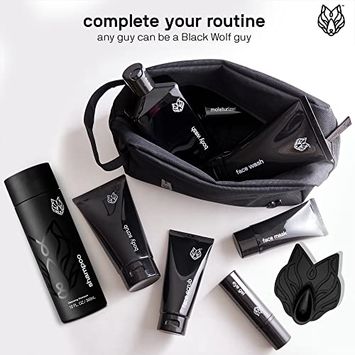 Black Wolf - Everyday Men’s Shampoo, 12 Fl Oz - Charcoal Powder Cleanses Scalp And Fights Dirty & Greasy Hair - Thick And Rich Lather - For All Hair Types #TOP5