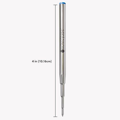 Vista 41 de Monteverde USA Recambio de bolígrafo para adaptarse a bolígrafos Montblanc, punta media, rollo suave, azul/negro (paquete de 2) (M132BB)