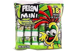 pelón pelos ricos Mini Tamarind Push Up Candy, 18-Count Bag Authentic Mexican...