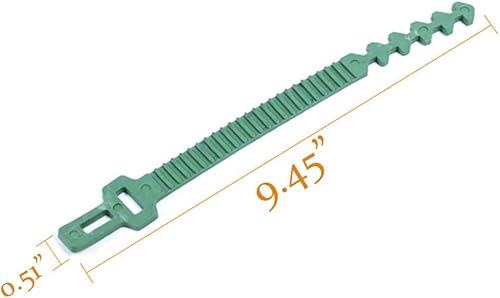 Miniatura 4 de 8 bandas de soporte para estacas de árbol, entrelazado ajustable resistente, reutilizables, para plantas de jardín y arbustos de 9.4 pulgadas