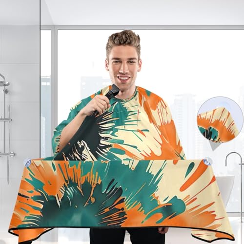 Capa Profesional de Corte de Cabello Impermeable Floral Abstracto miniatura 6