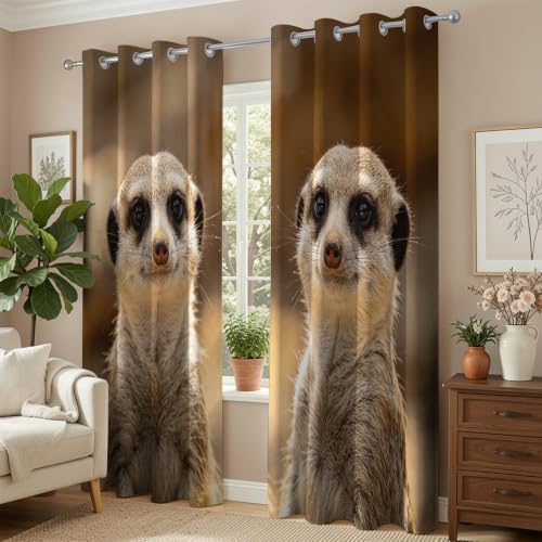 Rideau occultant suricate pour chambre d'enfant lot de 2 panneaux thermiques 70x160cm - 4