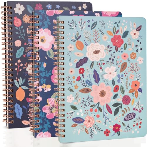 Carnet à spirales anti-bavure Lot de cahiers rigides avec poche arrière