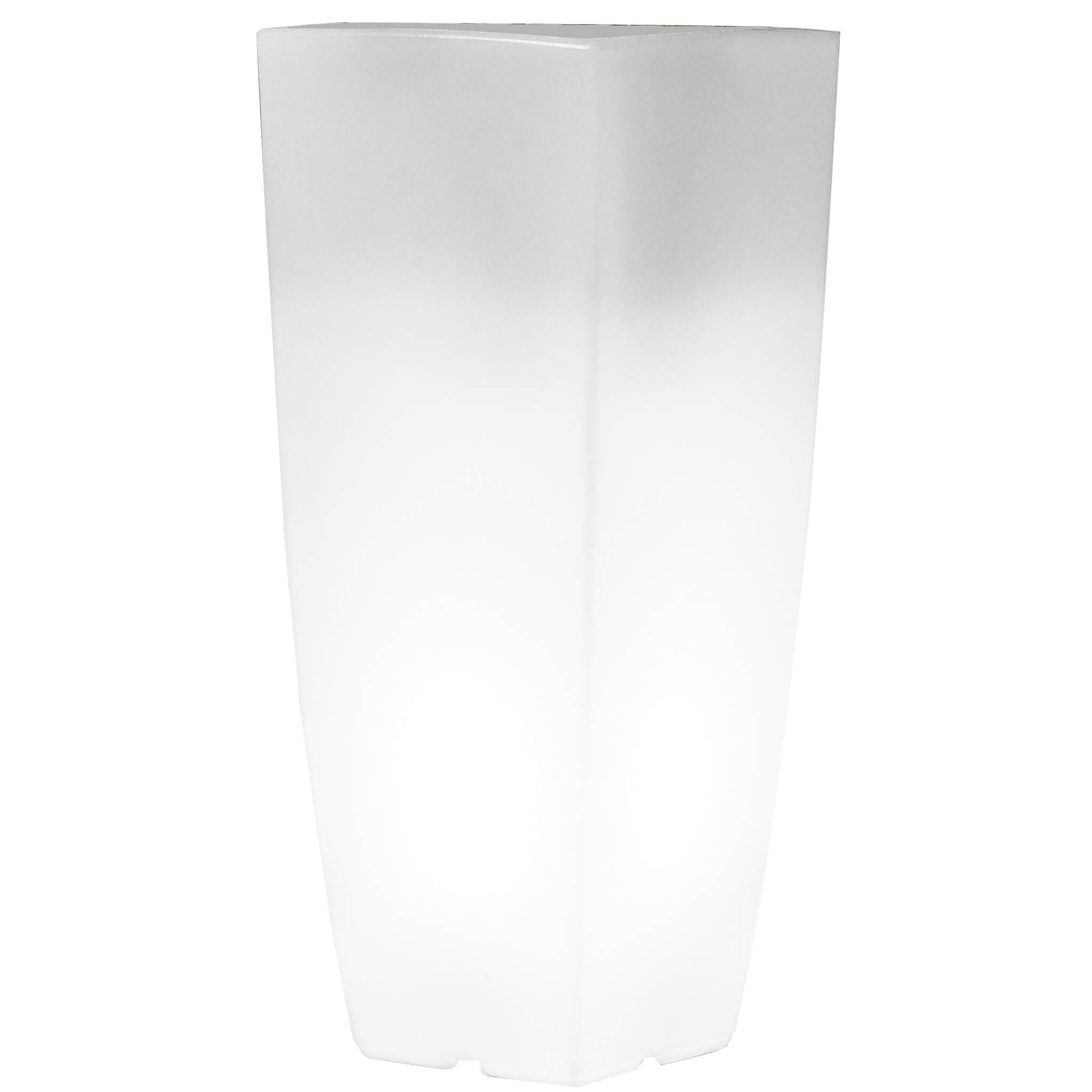 milani home - Vaso Luminoso da Esterno con Luce Bianca, 39 x 39 x 90 cm, per Giardino terrazzo e Ingresso