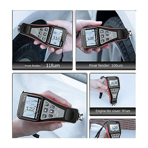Medidor Digital de Espesor de Pintura con Pantalla LED, Medidor de Espesor para Pintura FE/NFE hasta 1500 um miniatura 2