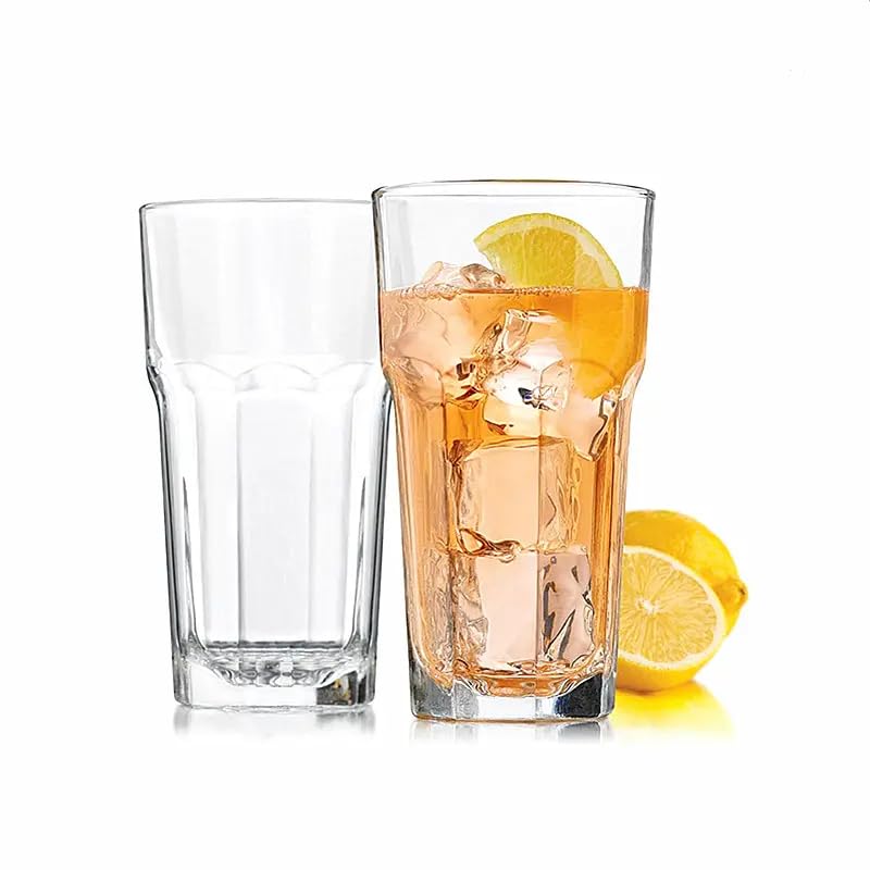 Avastro (Pack of 2 Glass Tumbler - Pack of 2, Clear, 450Ml Glass Set Water/Juice Glass 450 ml, Glass, Clear
