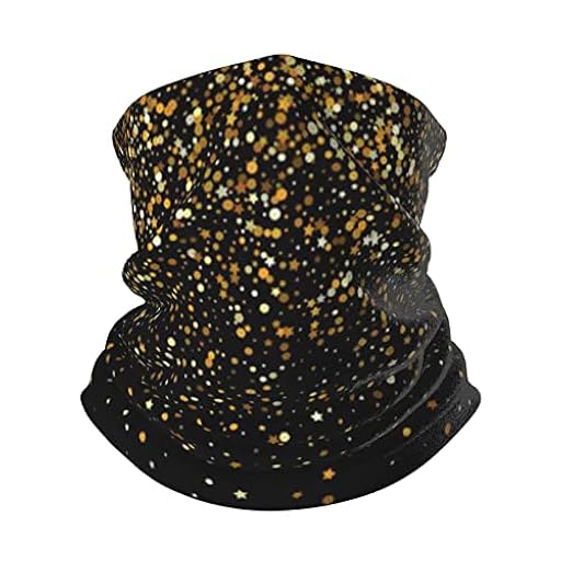 Golden Dot Texture Glow Neck Gaiter Soft Face Cover Neck Warmer Tube Half Face Mask Bufanda Pasamontañas para deportes al aire libre | Ya disponible en tu tienda friki favorita! En mundofriki.es!