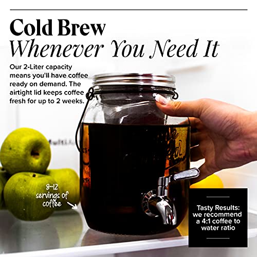 Willow & Everett Cold Brew Maker Iced Coffee Makers Glass Pitcher w