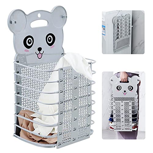 Wäschesack aus Kunststoff, zum Aufhängen, zusammenklappbar, schmal, Netzstoff, für Schlafsaal, schmutzige Kleidung, Reisekörbe, Hängetaschen für Wäsche, Schlafzimmer, Organisation Cover