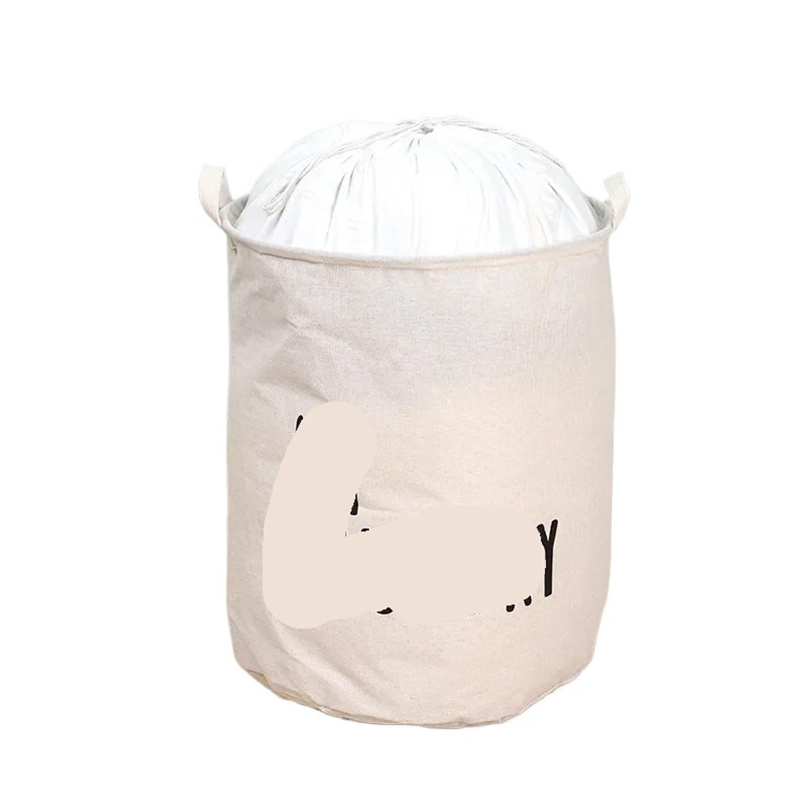 Cotton And Linen Laundry Basket Household Foldable For Bedroom(Color3)