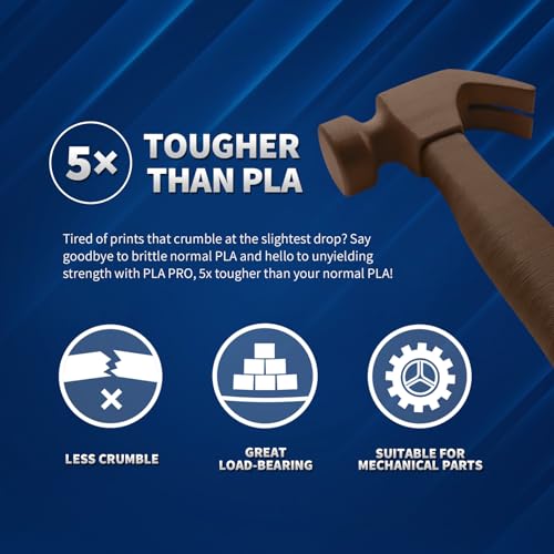 Image of OVERTURE PLA Plus (PLA+) Filament 1.75mm, Stronger & More Durable, Professional Toughness 3D Printer Filament 1kg (2.2lbs), High Precision + /- 0.02mm, Tangle-Free (Chocolate)