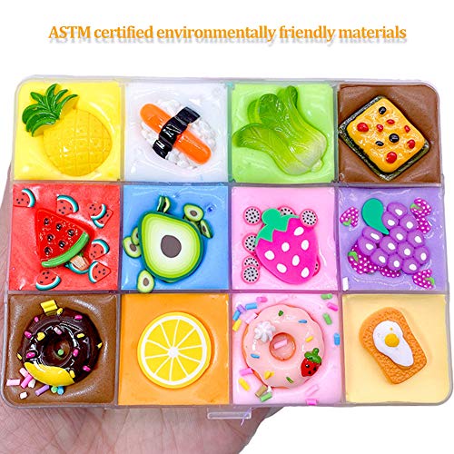 SIMUER Wolk Klei, Katoenen modder, DIY Fluffy Slime Fruit Schotel Slijm Groente Cake Slijm Modder Kinderen Intellectuele… - Image 4