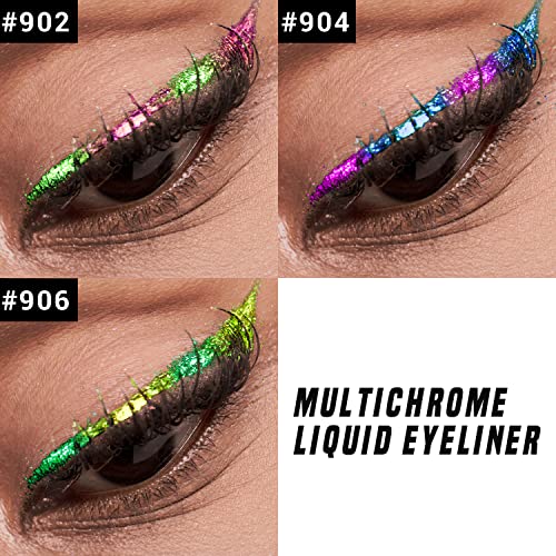 Image of CHARMACY Chameleon Liquid Eyeliner, Liquid Glitter Eyeliner, Highly Pigmented, Metallic Intense MultiColor Shifting waterproof Eyeliner, Ultra-Fine Tip, Longwearing, Smudge-proof (#SET2-902 /904 /906)