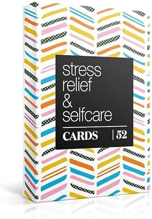Allura & Arcia 52 Stress Less & Self Care Cards - Mindfulness & Meditation Exercises - Anxiety Relief & Relaxation