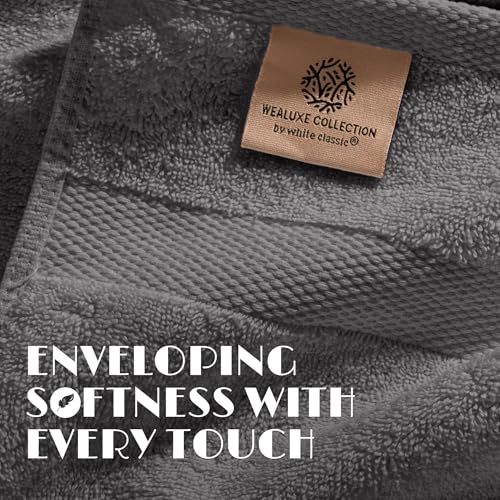 Image of White Classic Luxury Soft Bath Sheet Towels - 650 GSM Cotton Luxury Bath Towels Extra Large 35x70 | Highly Absorbent and Quick Dry | Hotel Quality Extra Large Bath Towels Oversized, Dark Gray, 2 Pack