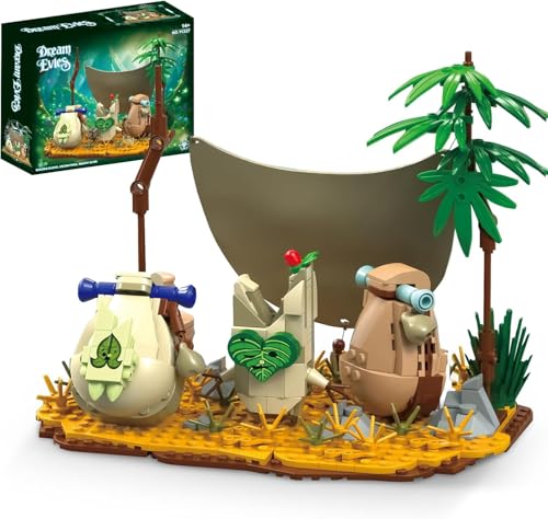 PNNP Korok-Bausteinset - Kompatibel mit LEGO für Erwachsene Links Waldgeist-Begleiter-Rettungsset für BOTW-Fans Tolles Spielzeuggeschenk für Fans Kinder und Erwachsene (420 Teile)