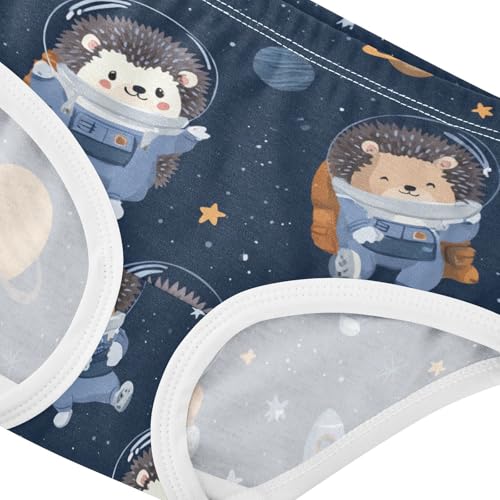 Wusikd Hedgehog Astronauts Girls' Underwear Cotton Space Girls Briefs Soft Toddler Underwear 2T4