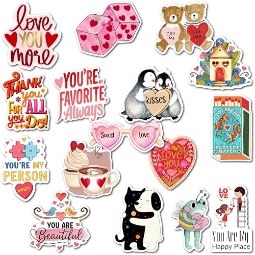 Image of WallDesign Romantic Love Fridge Magnets for Couples (16 Pcs) - Cute Daily Love Message Magnets - Couple Gift for Wife, Husband, Girlfriend & Boyfriend - Anniversary, Marriage & Everyday Surprise