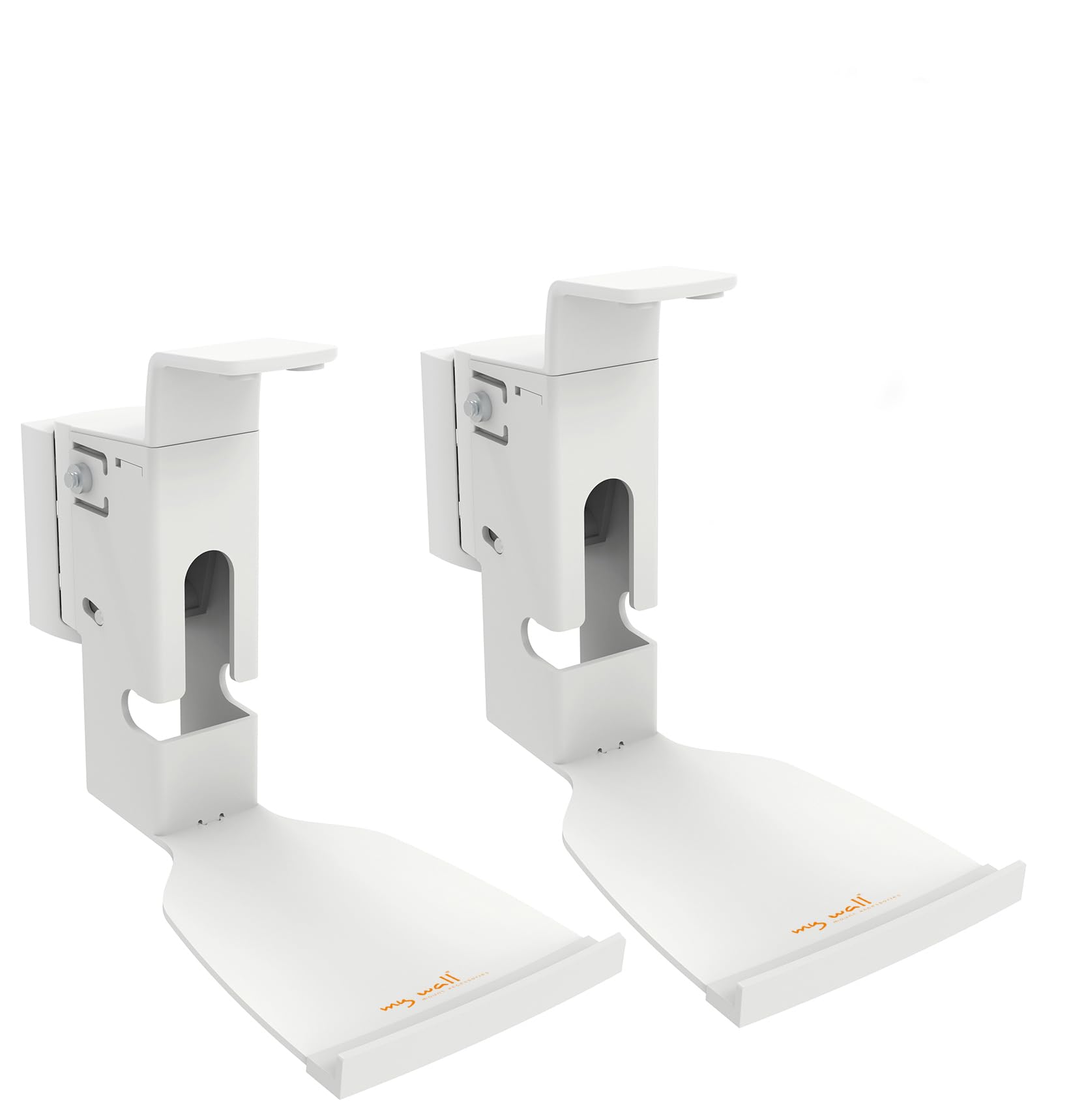 myWall HS15WL - Supporto da parete per altoparlanti inclinabile+girevole, distanza dalla parete (max): 249 mm, bianco 1 coppia