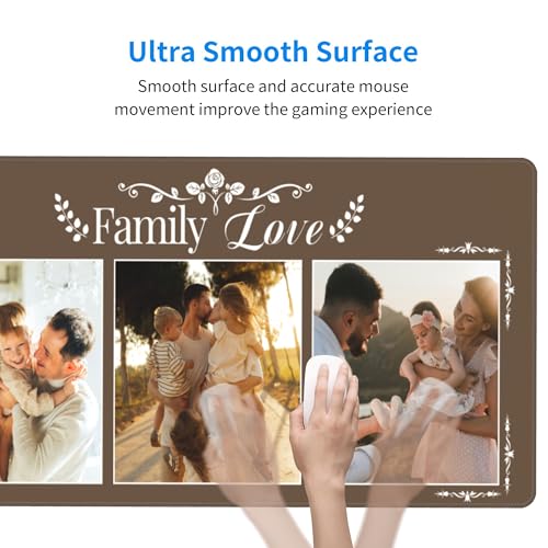 Image of Custom Large Desk Mat with Photo Text Personalized Picture Logo Non-Slip Game Computer Mouse Pad Customized Office Supplies (3 Photos)
