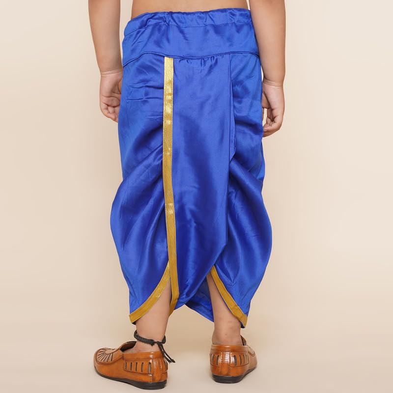 SETHUKRISHNA Boys Readymade Colour Dhotipant (04-05 Years, BD170405) Blue - Image 5 thumbnail