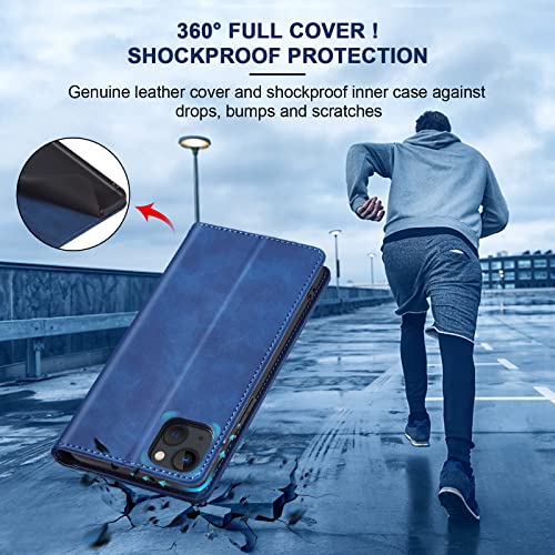 Image of Jasonyu Case for iPhone 13 Flip Case, Blue