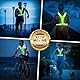 Topward Warnweste Sicherheitsweste für Fahrrad Auto Laufweste Joggen, High-Vis reflektierende Warnweste für optimale Sichtbarkeit, Damen Herren Kinder warnwesten, LEDs Tag und Nacht Motorrad Radfahren