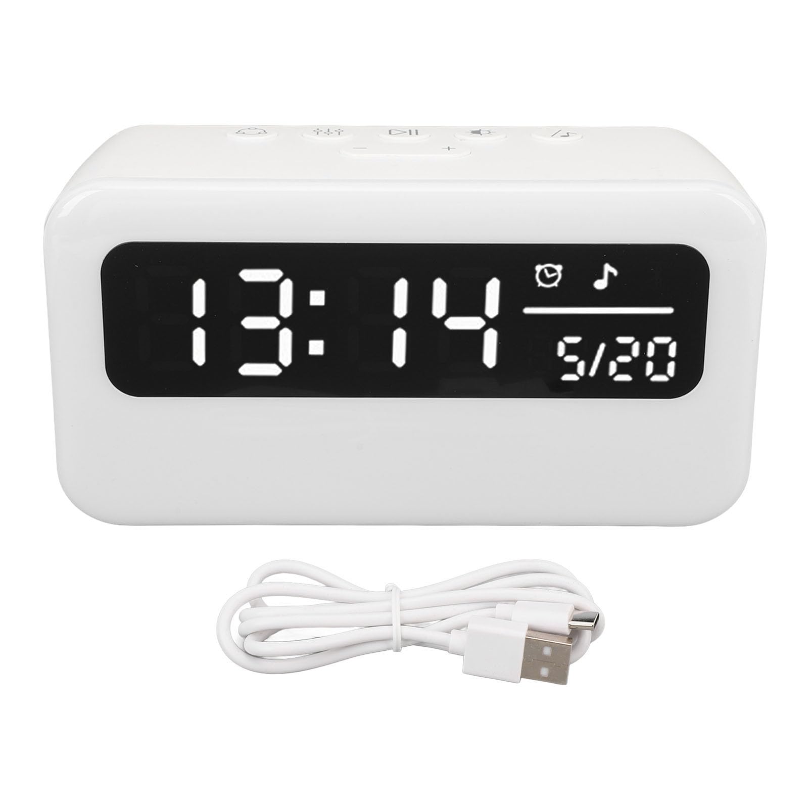Orologio per Dormire con Rumore Bianco, Luce Notturna RGB, Dispositivo Musicale Portatile per Viaggi, Uso Quotidiano, Batteria da 4000 MAh