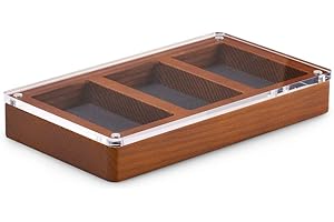 Oirlv Wooden Glass Top Zippo Display Case