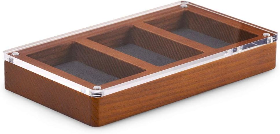 $22 Oirlv Wooden Glass Top Jewelry Display Case