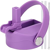 Vista 11 de Tapa de popote para botella de agua de boca ancha Hydro Flask de 32 onzas y 40 onzas, tapas superiores con popote para boca ancha Hydroflask